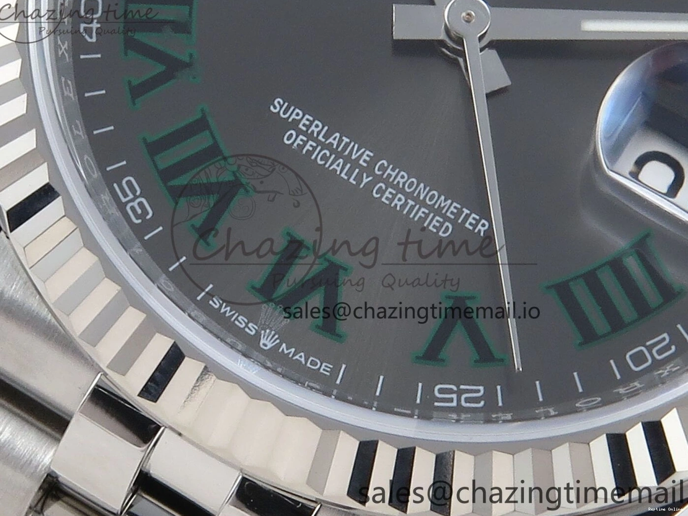 0131 SmoothTexture DateJust 36 126234 EWEF Best Edition Gray Roman Dial on Jubilee Bracelet A 609